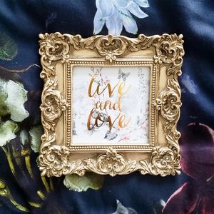 Stunning dark gold Laura Ashley 4x4 photo frame